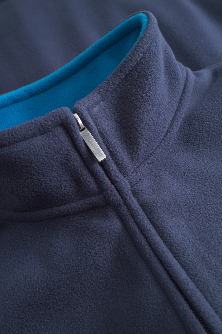 promodoro-7961-mens-double-fleece-jacket-navy-aqua-detail-7 Promodoro Men's Double Fleece Jacket