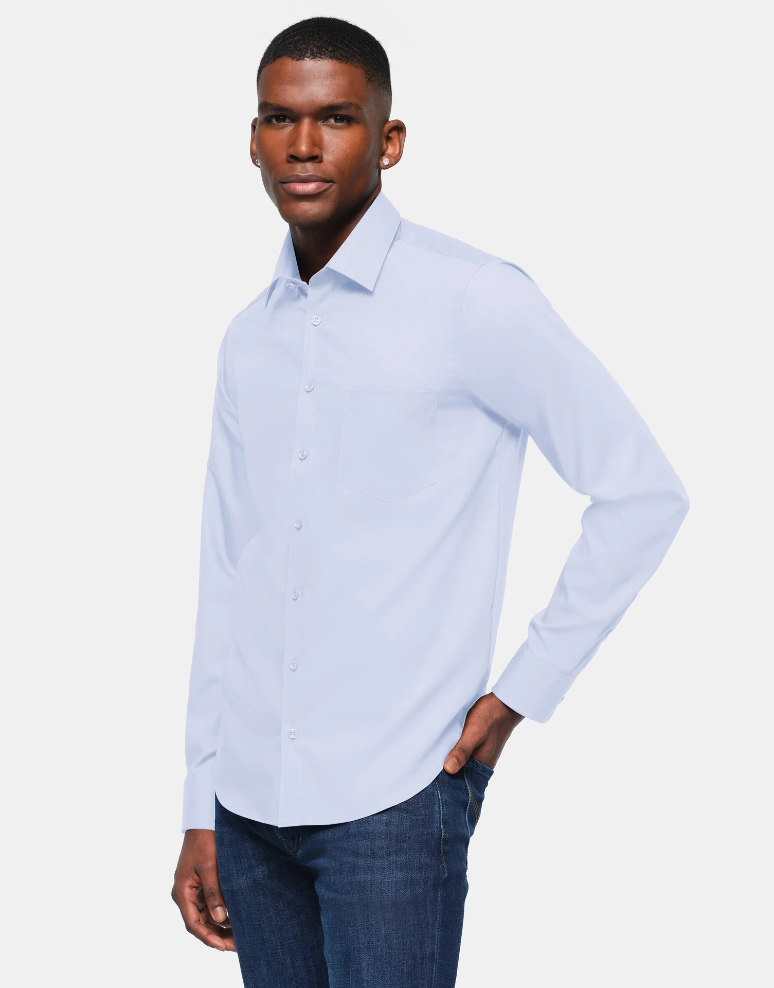 hakro-108-hemd-business-comfort-himmelblau-model-0 HAKRO Hemd 1/1 Arm 108 Business