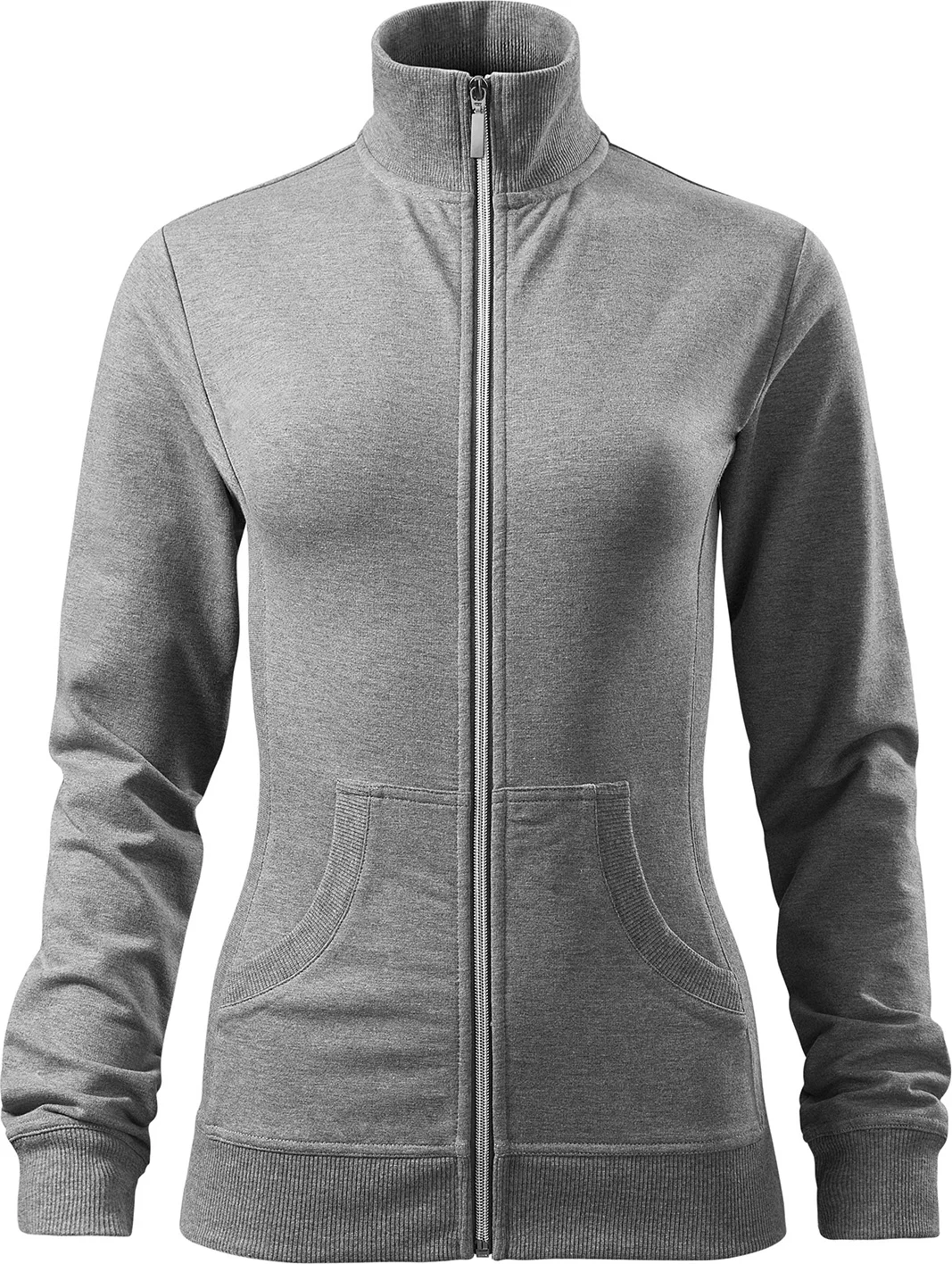 malfini-409-viva-sweatshirt-damen-dunkelgrau-meliert-front-2 MALFINI Sweatshirt Damen Viva 409