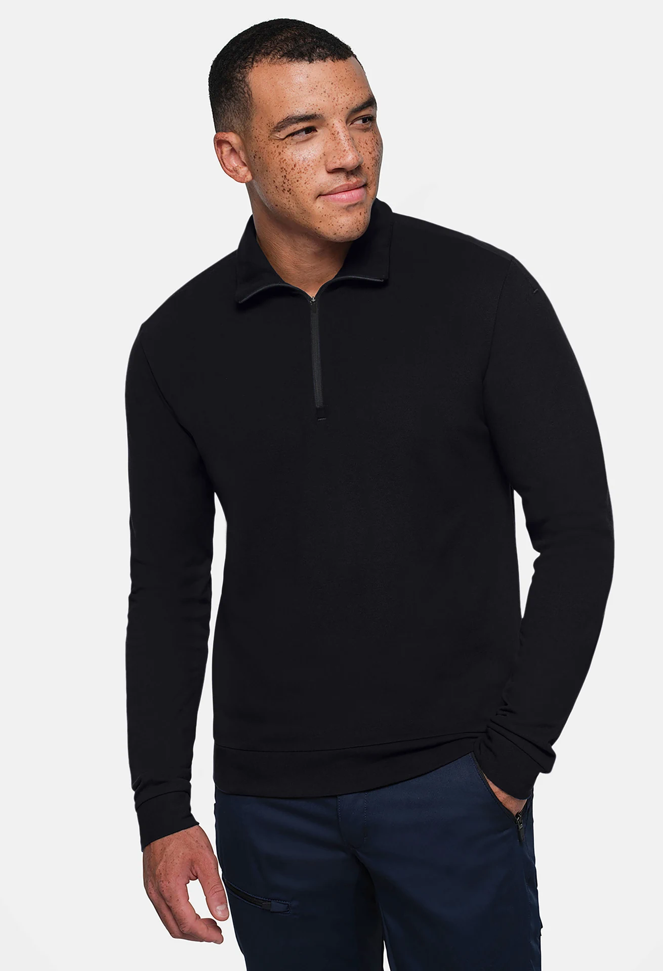 HAKRO Zip-Longsleeve 535 Piqué MIKRALINAR® ECO