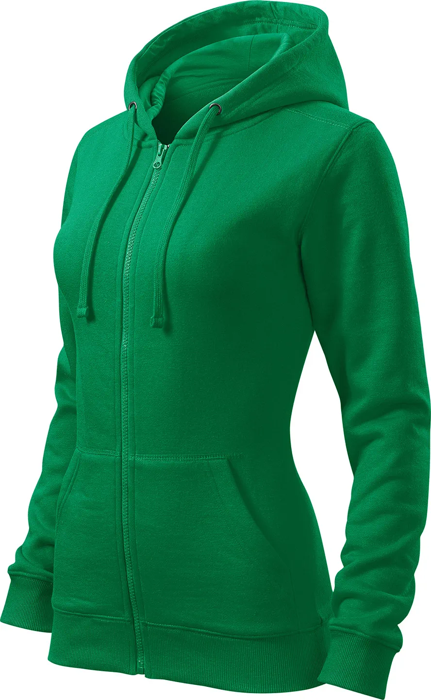malfini-411-trendy-zipper-sweatshirt-damen-grasgruen-left-3 MALFINI Sweatshirt Damen Trendy Zipper 411
