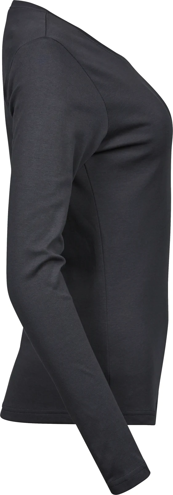 tee-jays-590-womens-long-sleeve-interlock-t-shirt-darkgrey-right-4 Tee Jays Women's Long Sleeve Interlock Tee