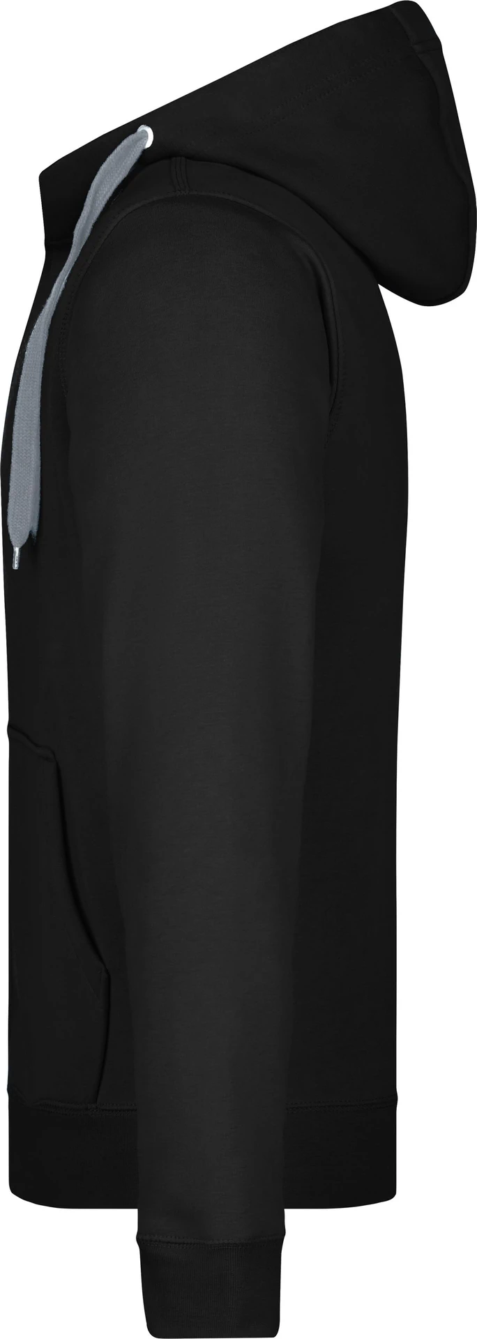 jn355-mens-doubleface-jacket-black-carbon-left-4 James & Nicholson Men´s Doubleface Jacket