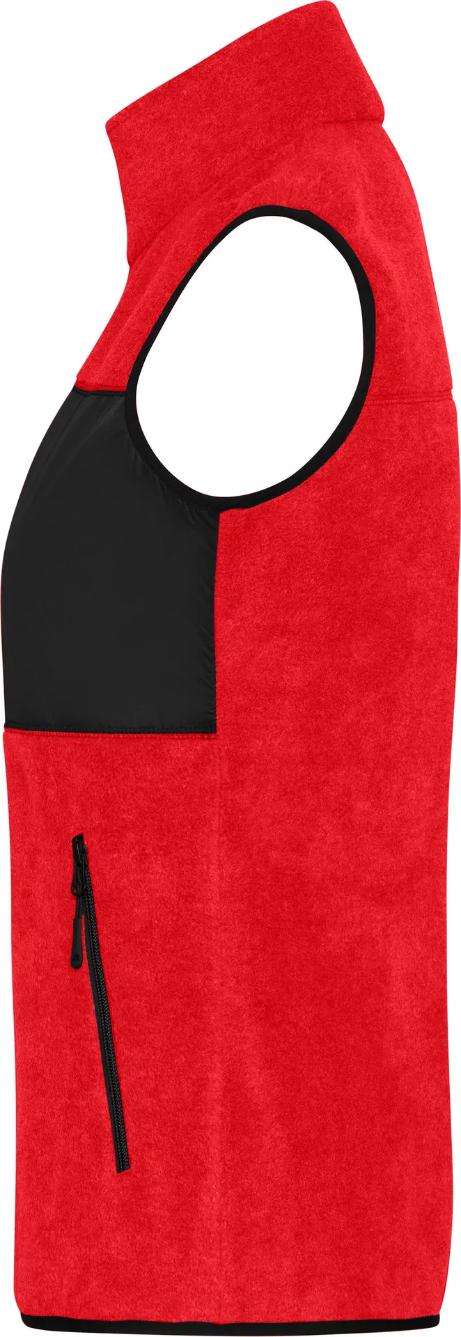 jn1309-ladies-fleece-vest-red-black-left-4 James & Nicholson Ladies´ Fleece Vest