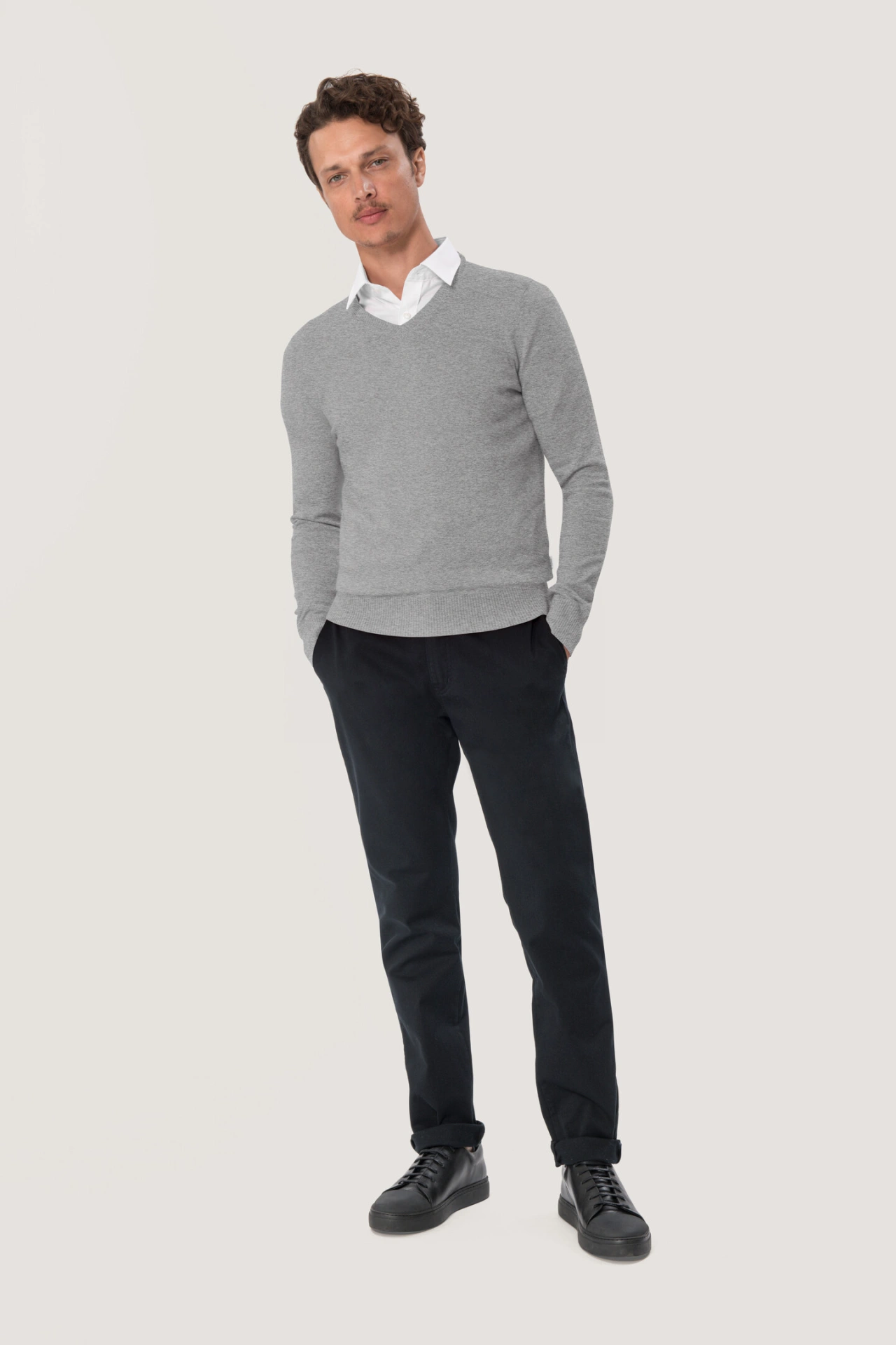 HAKRO V-Pullover 143 Premium-Cotton HAKRO V-Pullover 143 Premium-Cotton