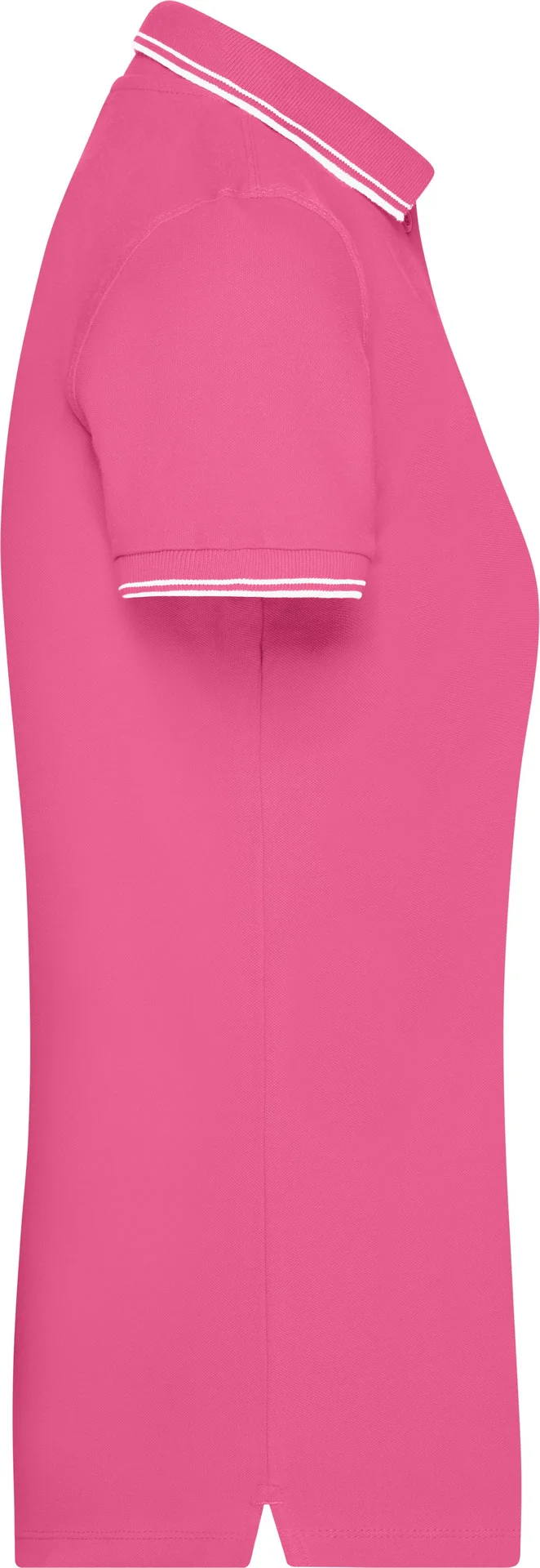 jn985-ladies-poloshirt-pink-white-right-6 James & Nicholson Ladies Piqué Polo