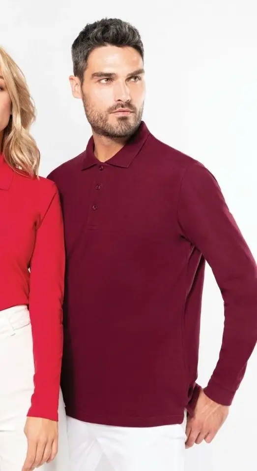 Kariban Herren Piqué Polo langarm