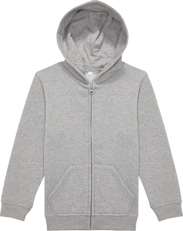 bc-wk003-id.334-zip-hoodie-kids-sport-grey-front-4 B&C Kids ID.334 Zip Hood