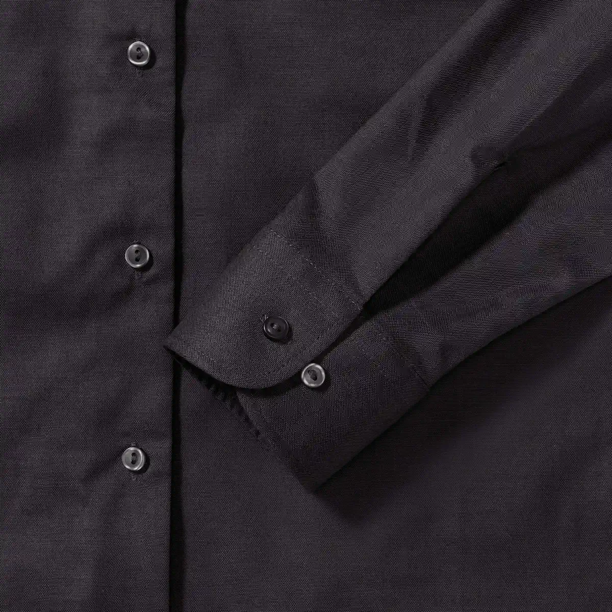 russell-r932f-ladies-ls-easy-care-oxford-shirt-black-detail-7 Russell Ladies Long Sleeve Easy Care Oxford Shirt