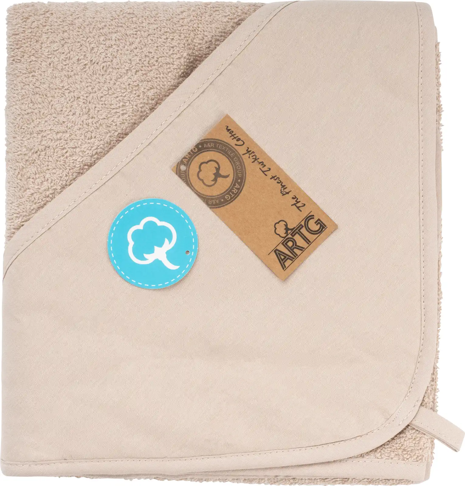 artg-ar731-print-me-baby-hooded-towel-taupe-front-2 ARTG PRINT-Me® Baby Hooded Towel