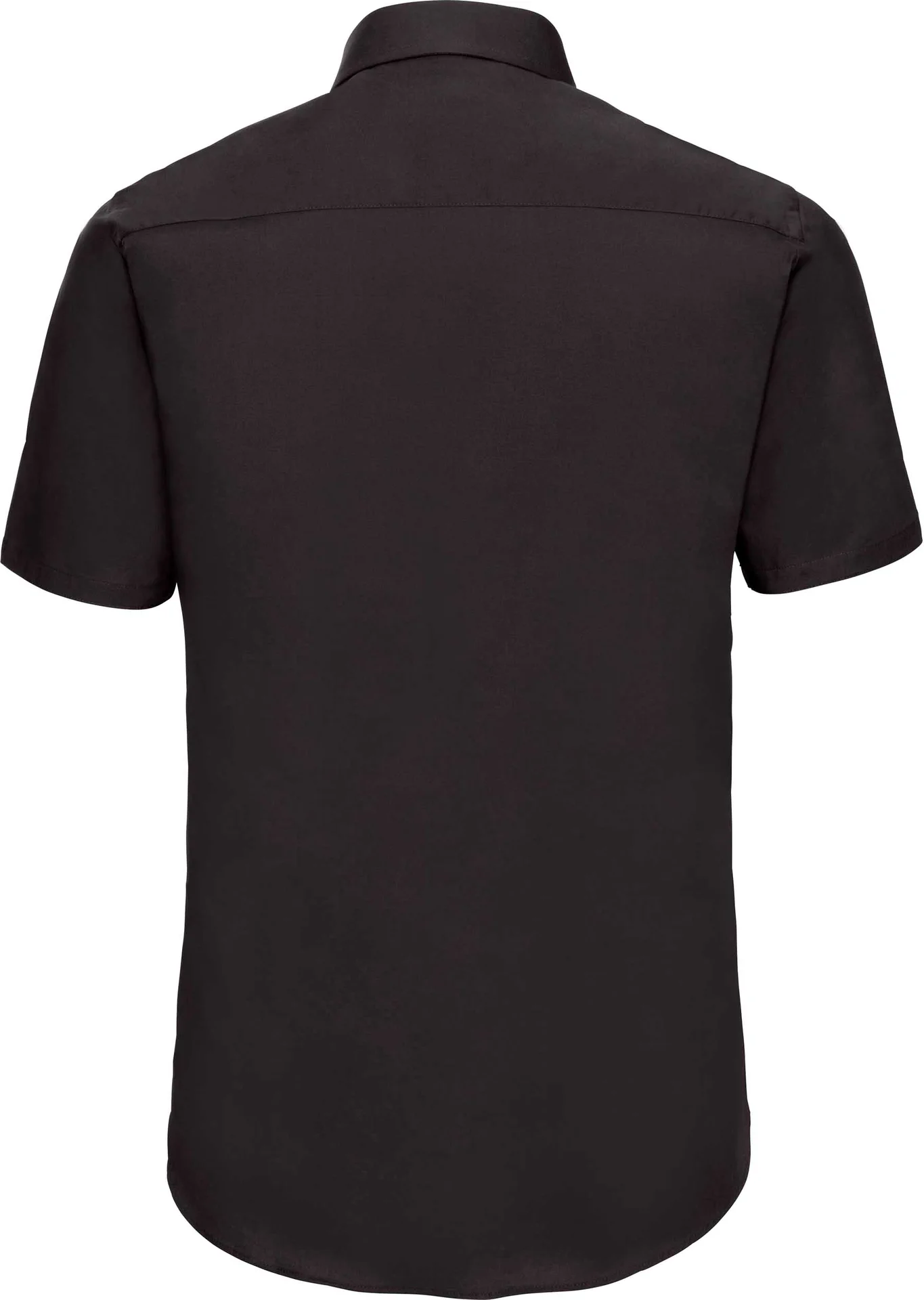 russell-r947m-mens-short-sleeve-easy-care-fitted-shirt-black-back-5 Russell Men's Short Sleeve Easy Care Fitted Shirt