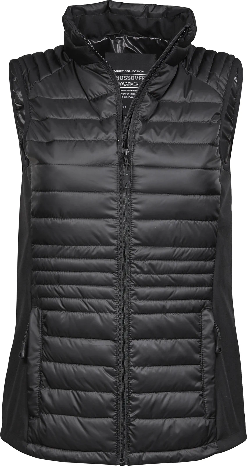 tee-jays-9625-womens-crossover-bodywarmer-black-black-front-1 Tee Jays Ladies Crossover Bodywarmer