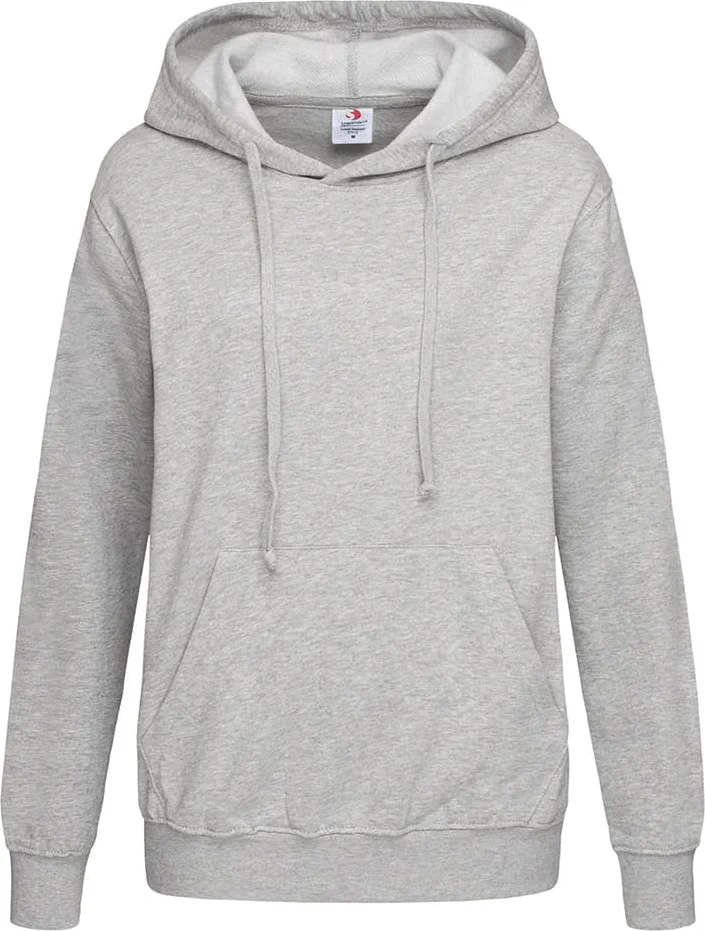 stedman-st4110-sweat-hoodie-classic-women-greyheather-front-4 Stedman Hooded Sweatshirt Women