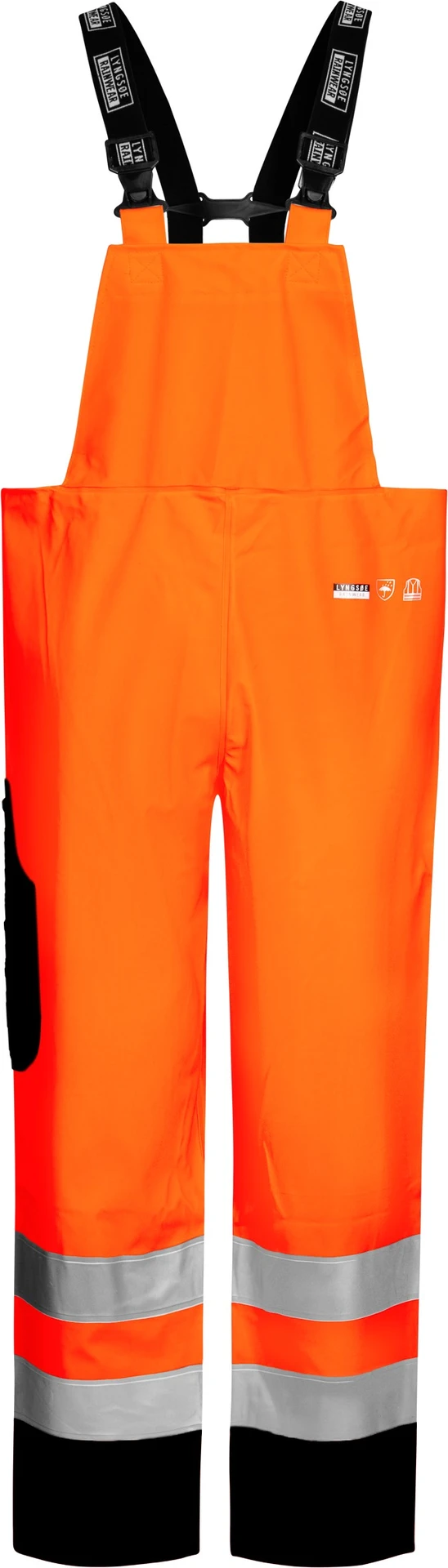 lyngsoe-fr-lr6029-flammhemmende-hi-vis-regenlatzhose-leuchtorange-navy-front-1 Lyngsøe FR-LR6029 Flammhemmende Hi-Vis Regenlatzhose