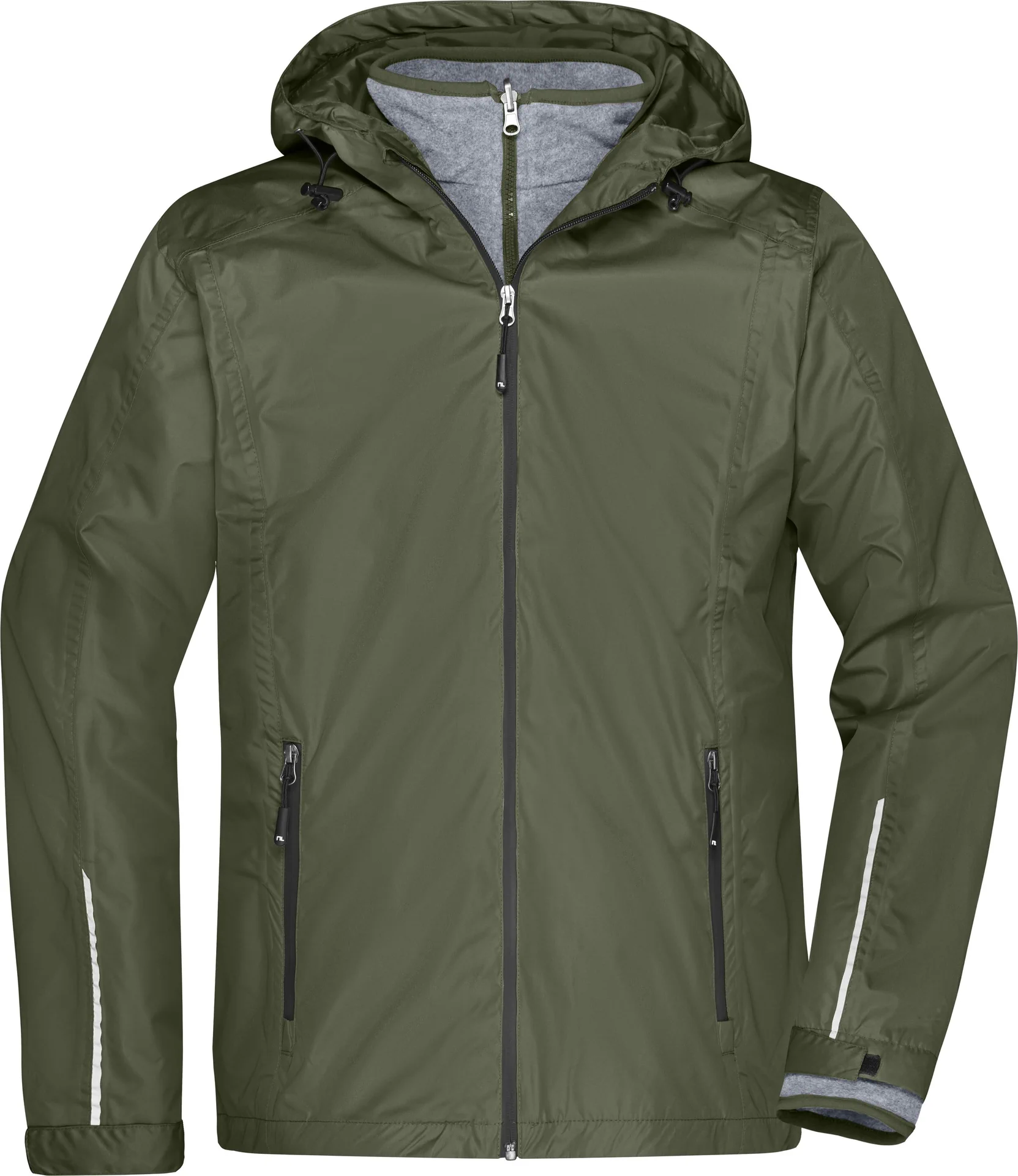 jn1154-mens-3-in-1-jacket-olive-black-front-3 James & Nicholson Men's 3-in-1-Jacket
