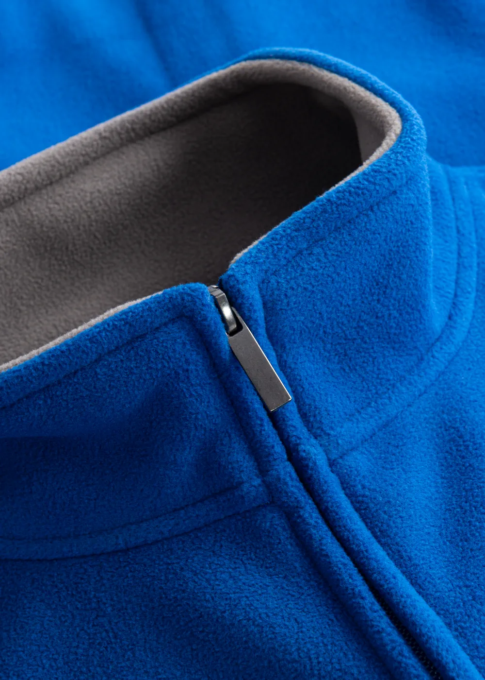 promodoro-7961-mens-double-fleece-jacket-royal-steelgrey-detail-7 Promodoro Men's Double Fleece Jacket