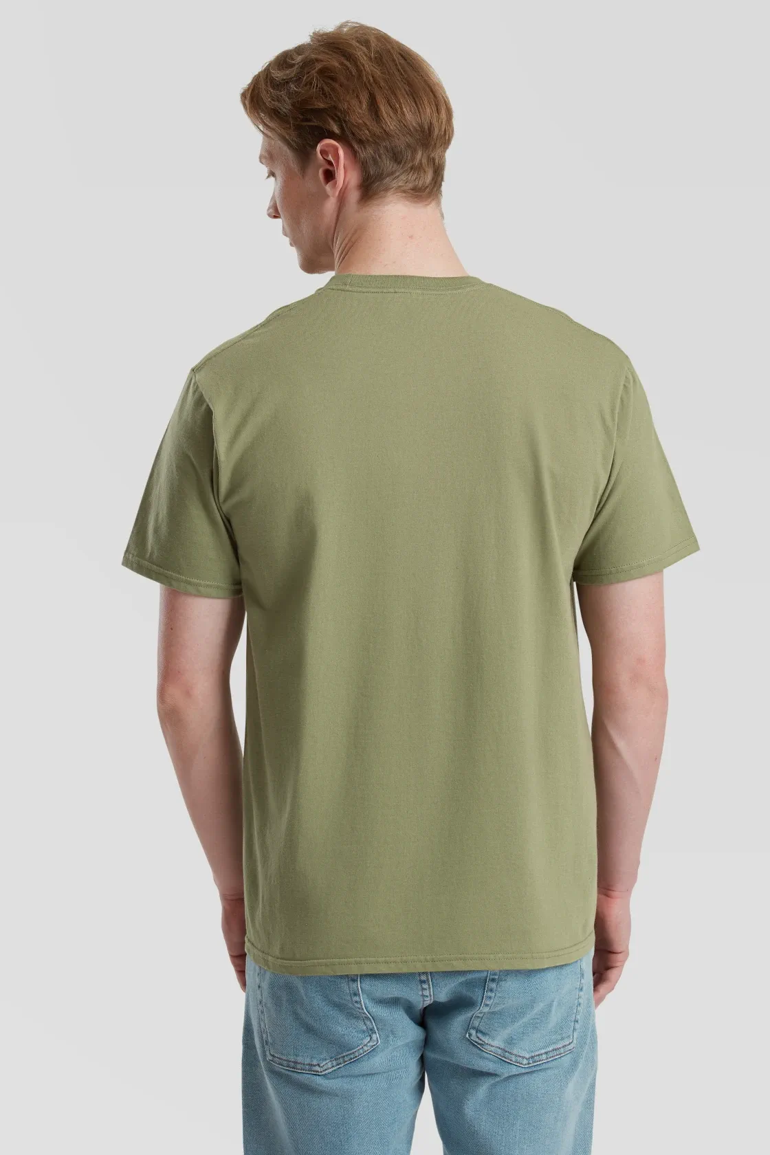 fruit-of-the-loom-61-362-0-pure-cotton-t-shirt-classicolive-model-2 F.O.L Pure Cotton T