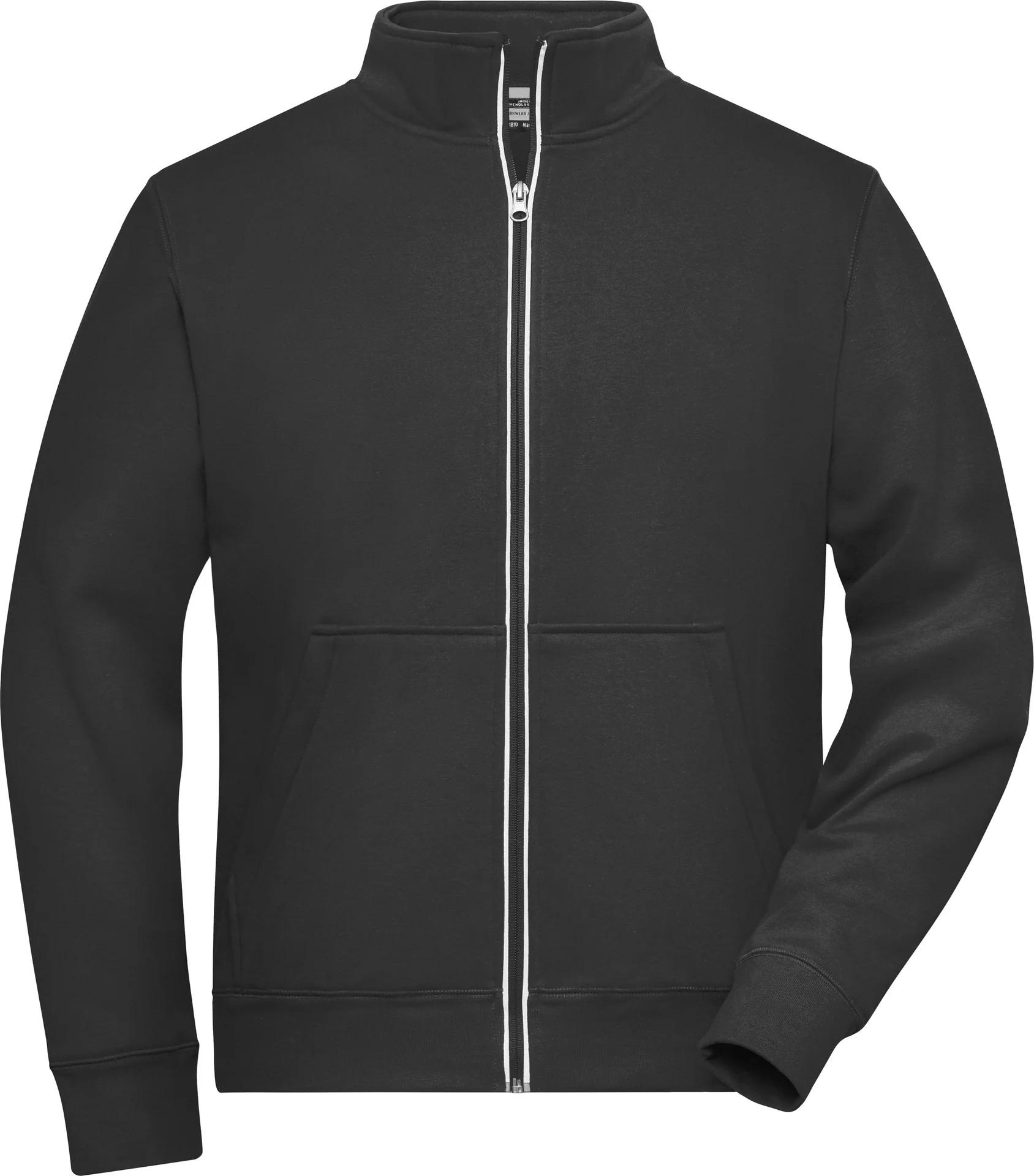 jn1810-mens-doubleface-work-jacket-black-front-3 James & Nicholson Men´s Doubleface Work Jacket -SOLID-