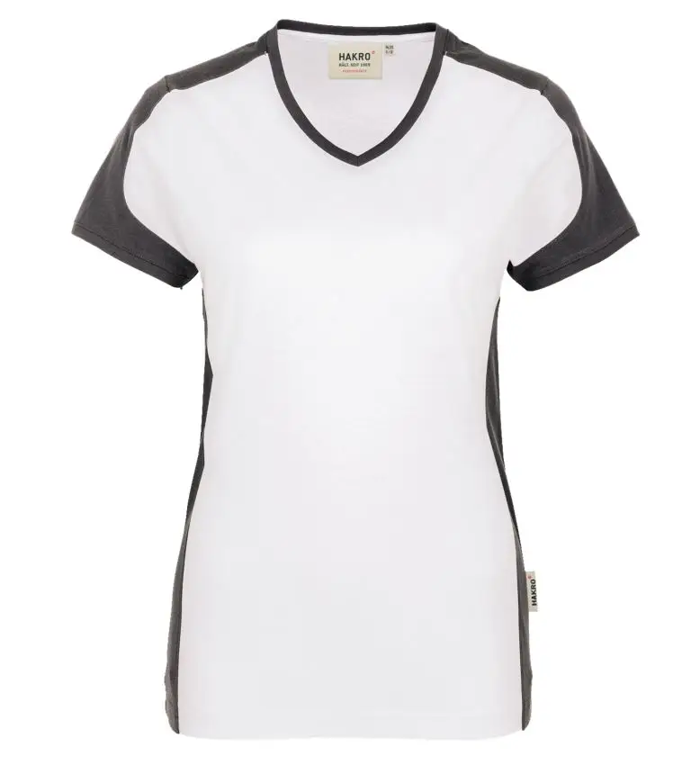 HAKRO Women-V-Shirt-Contrast 190 Mikralinar®
