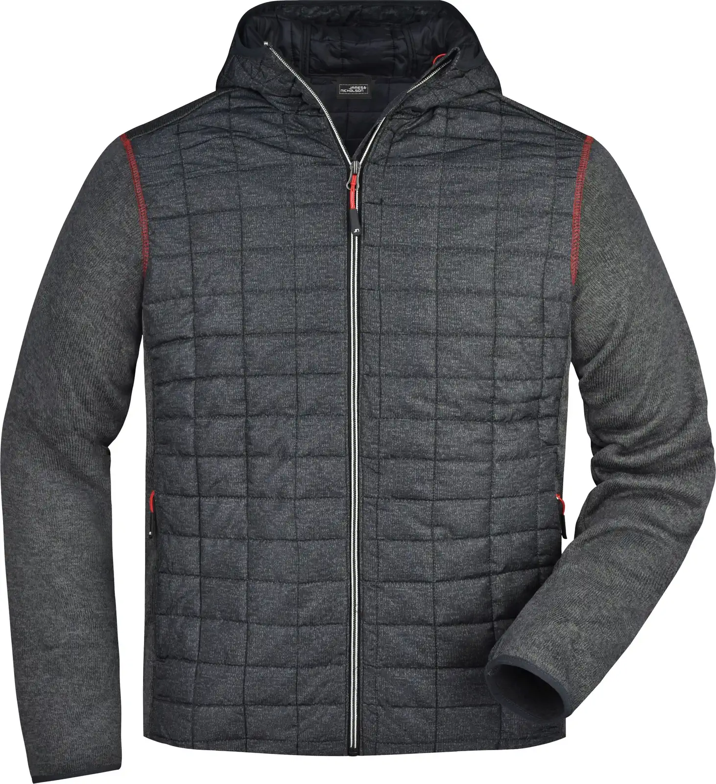 James & Nicholson Men's Knitted Hybrid Jacket