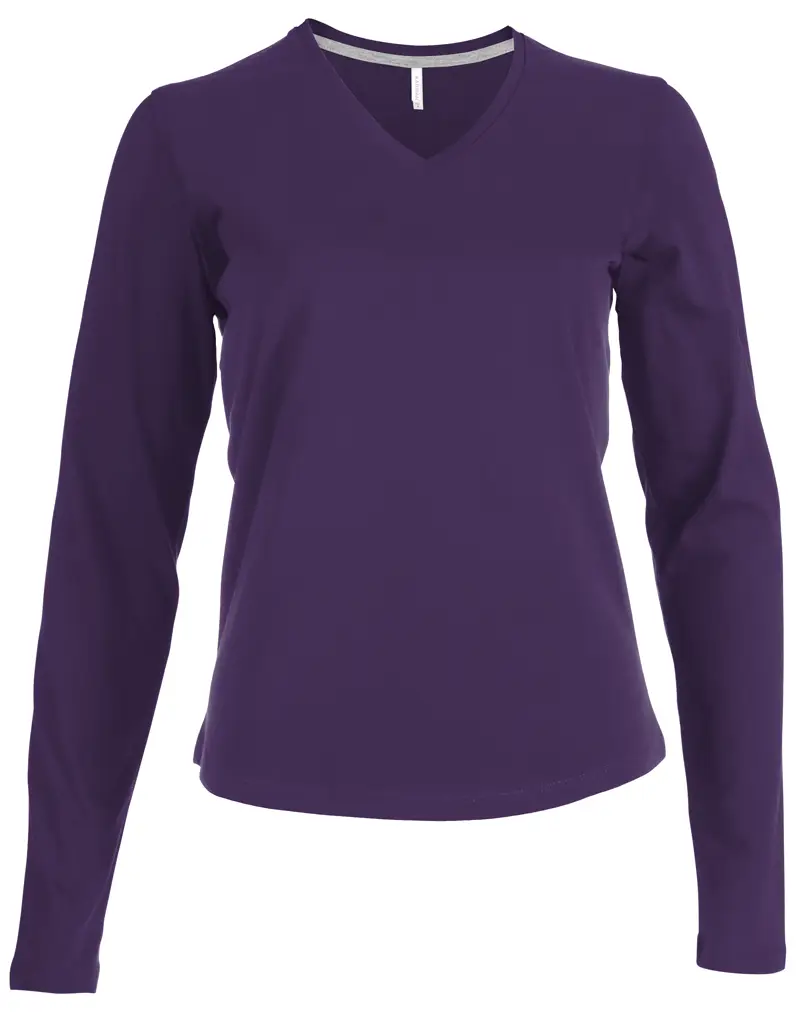 Kariban Damen V-Neck T-Shirt langarm