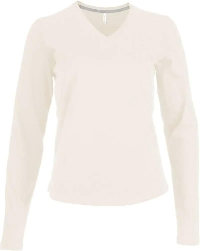 Kariban Damen V-Neck T-Shirt langarm