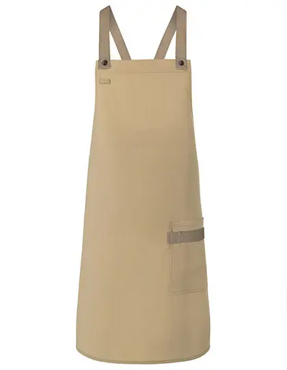 KARLOWSKY Latzschürze Urban-Look mit Kreuzbändern und Tasche