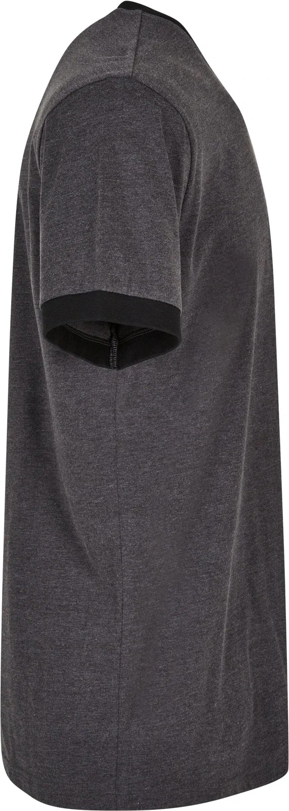 BYB-BB022-mens-ringer-t-shirt-charcoal-black-right-8 Build Your Brand Ringer Tee