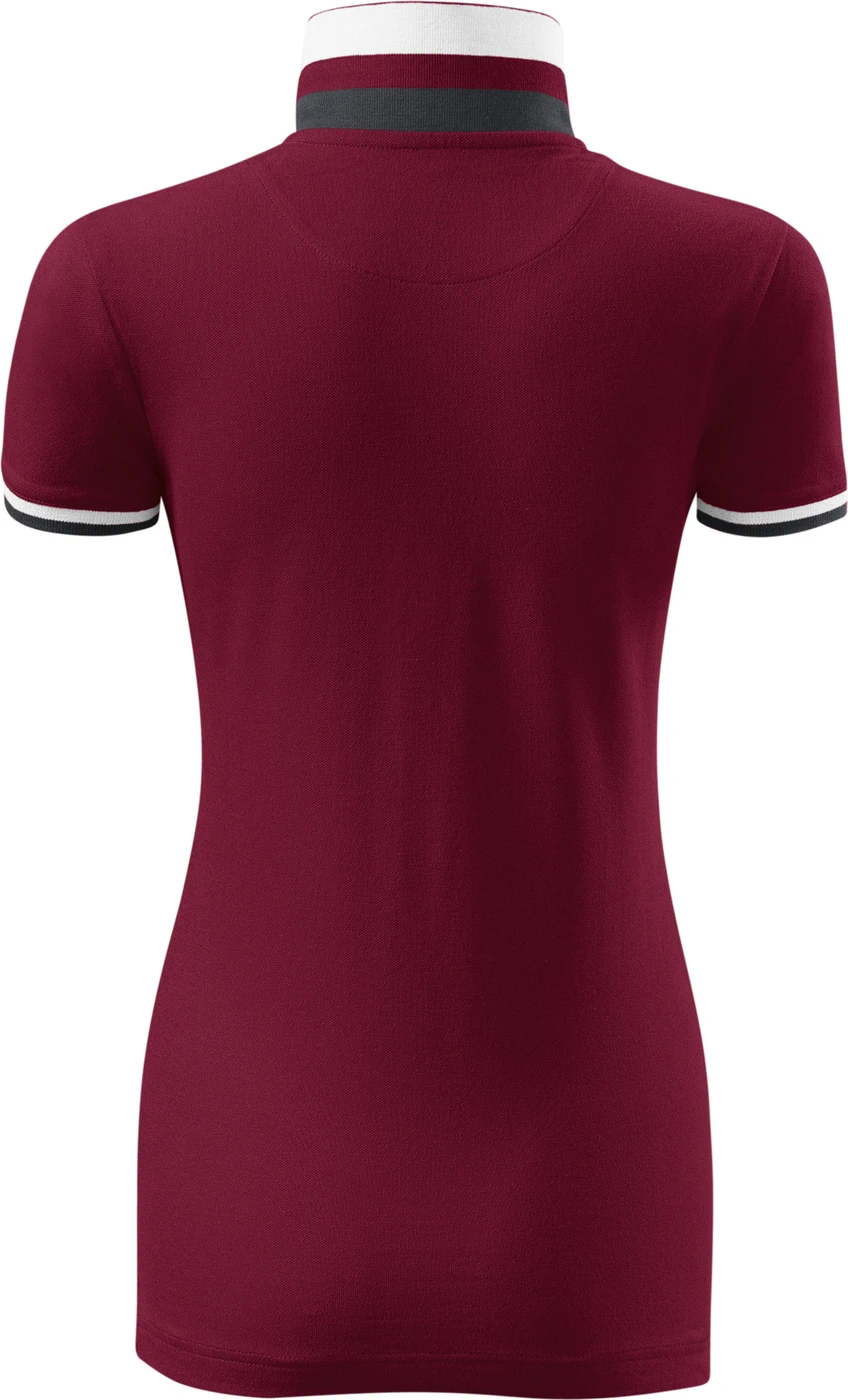 malfini-257-polohemd-damen-collar-up-garnet-back-5 MALFINI Damen Polo Collar Up 257