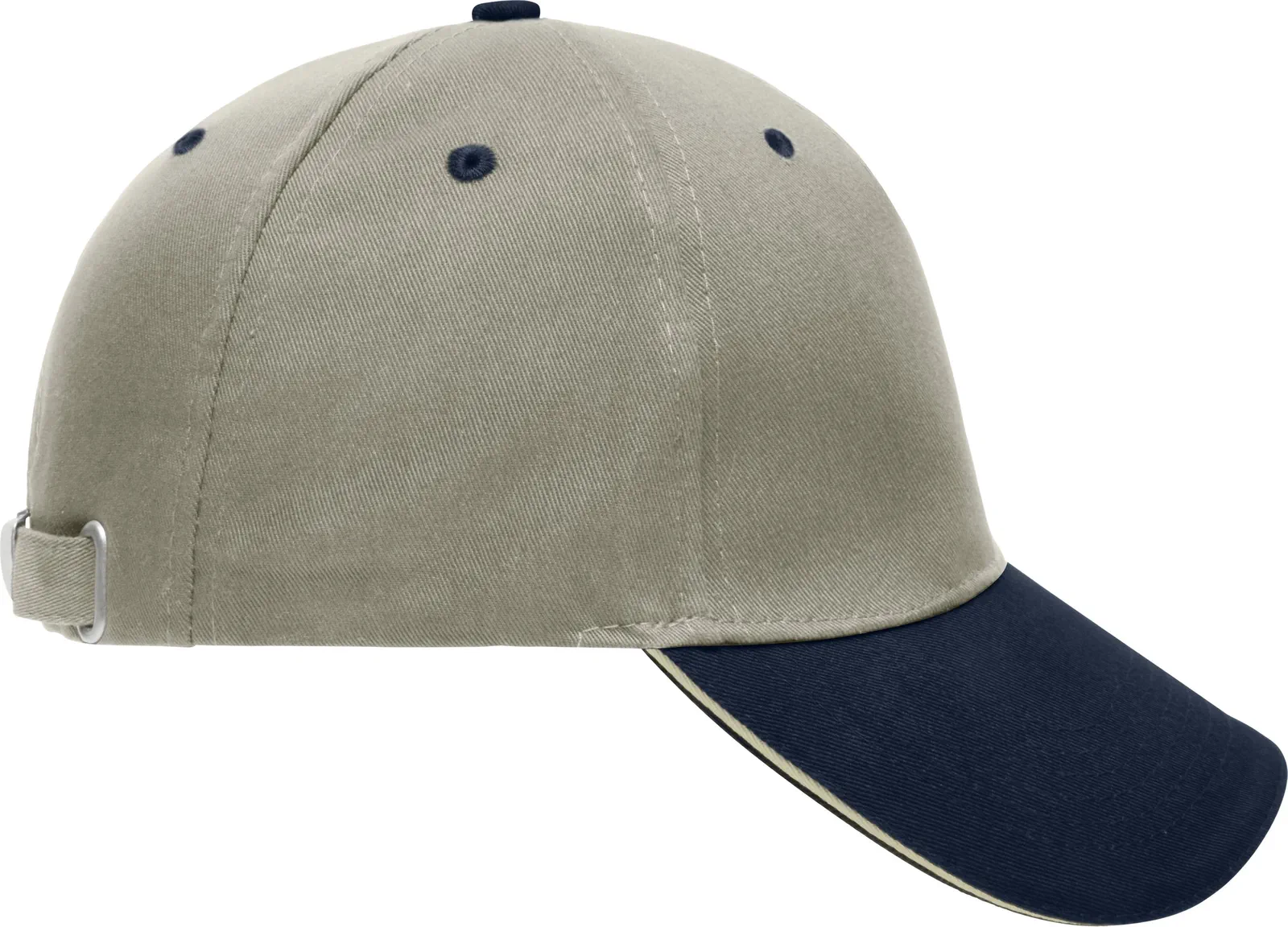 daiber-mb6526-5-panel-sandwich-cap-beige-navy-beige-right-6 daiber 5-Panel Sandwich Cap