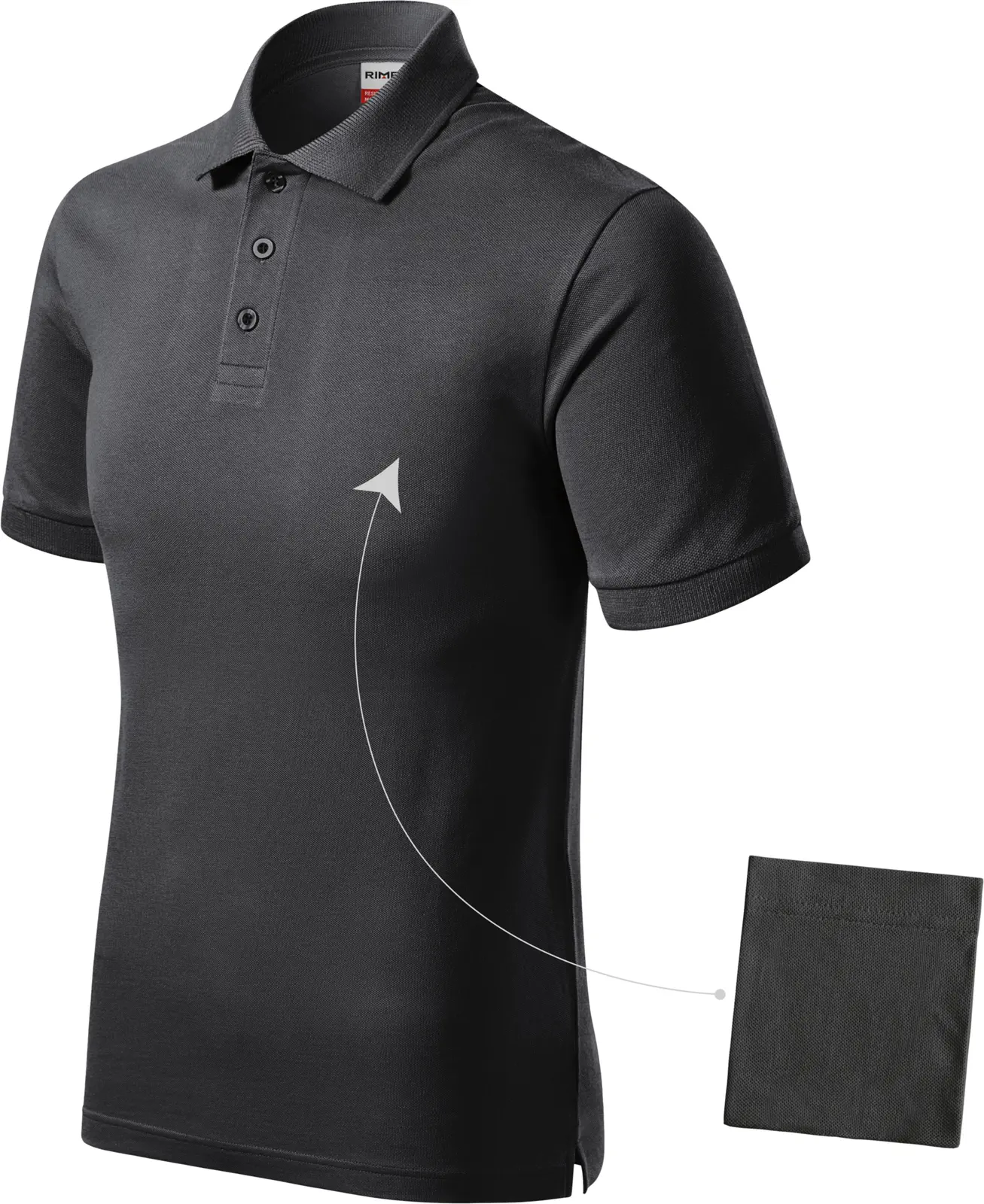 rimeck-r20-polohemd-resist-heavy-polo-ebonygrau-left-4 RIMECK Polohemd Resist Heavy Polo R20