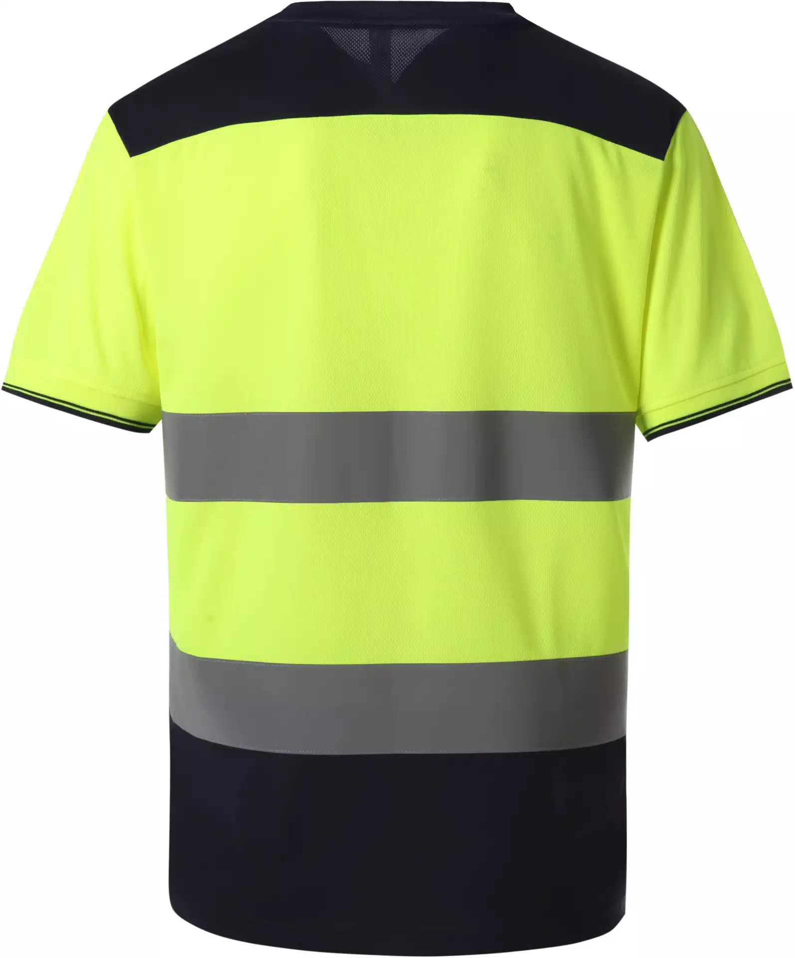 yoko-hvj400-hi-vis-two-tone-t-shirt-hi-vis-yellow-black-back-2 YOKO Hi-Vis Two-Tone T-Shirt