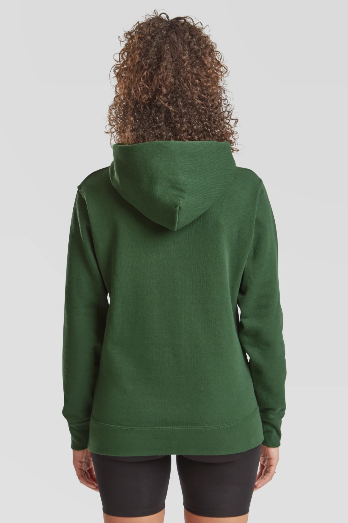fruit-of-the-loom-62-038-0-ladies-classic-hooded-sweatshirt-bottlegreen-model-2 F.O.L. Ladies Classic Hooded Sweat
