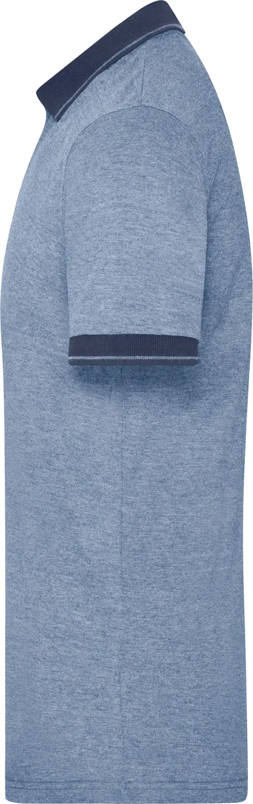 James & Nicholson Mens Jersey Heather Polo