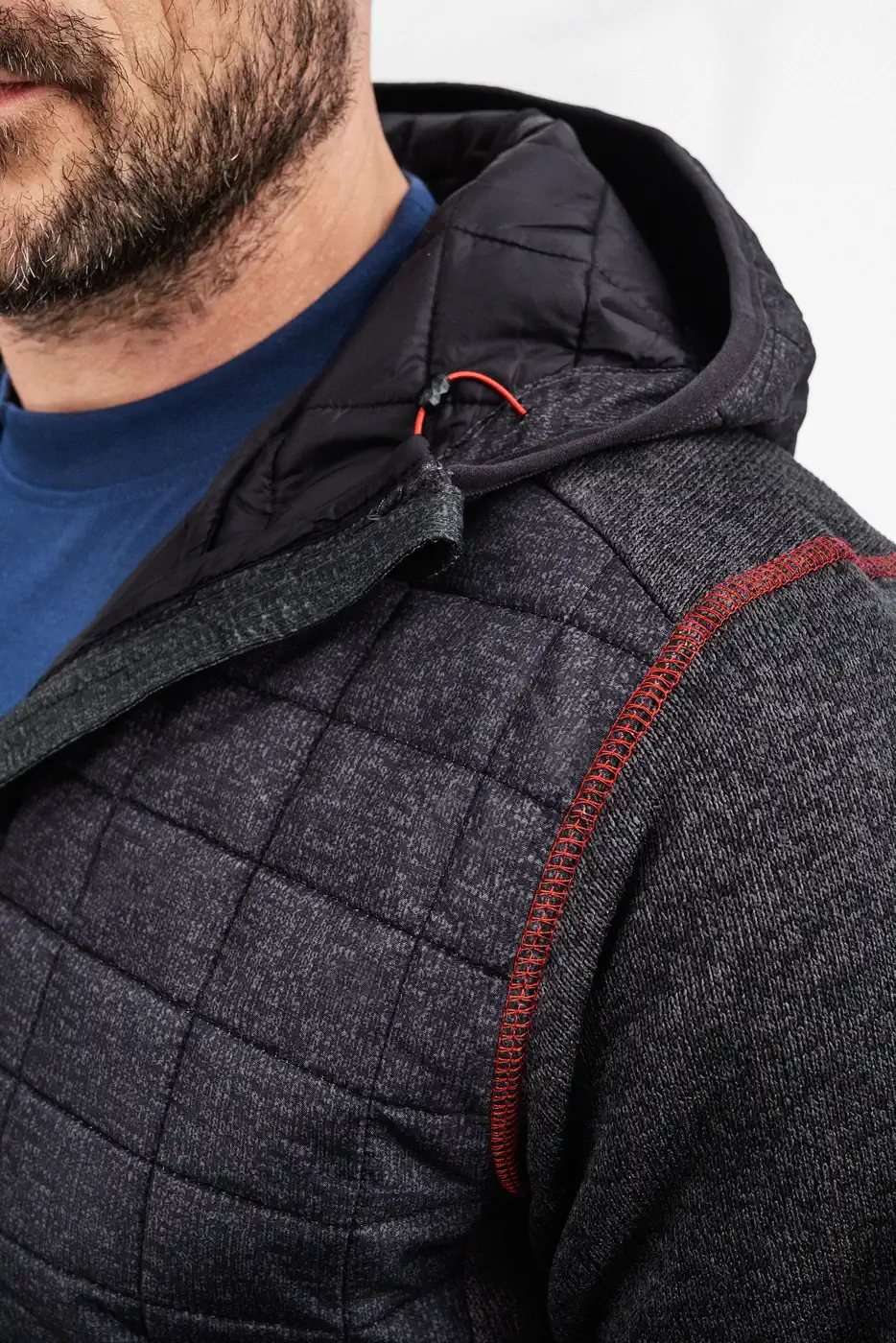 James & Nicholson Men's Knitted Hybrid Jacket