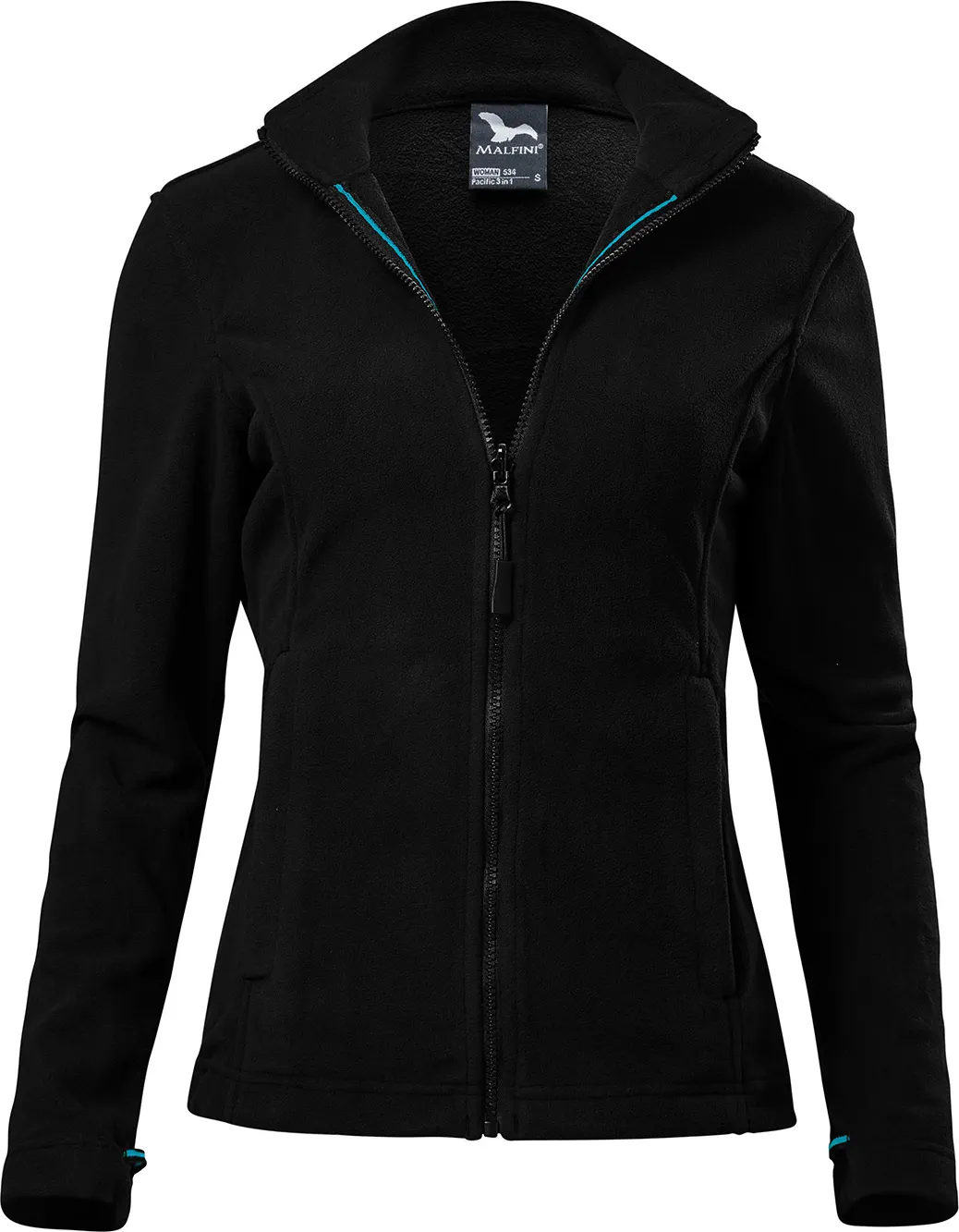 malfini-534-pacific-5-in-1-jacke-damen-tuerkisblau-fleece-7 MALFINI Jacke Damen 3 in 1 Pacific 534