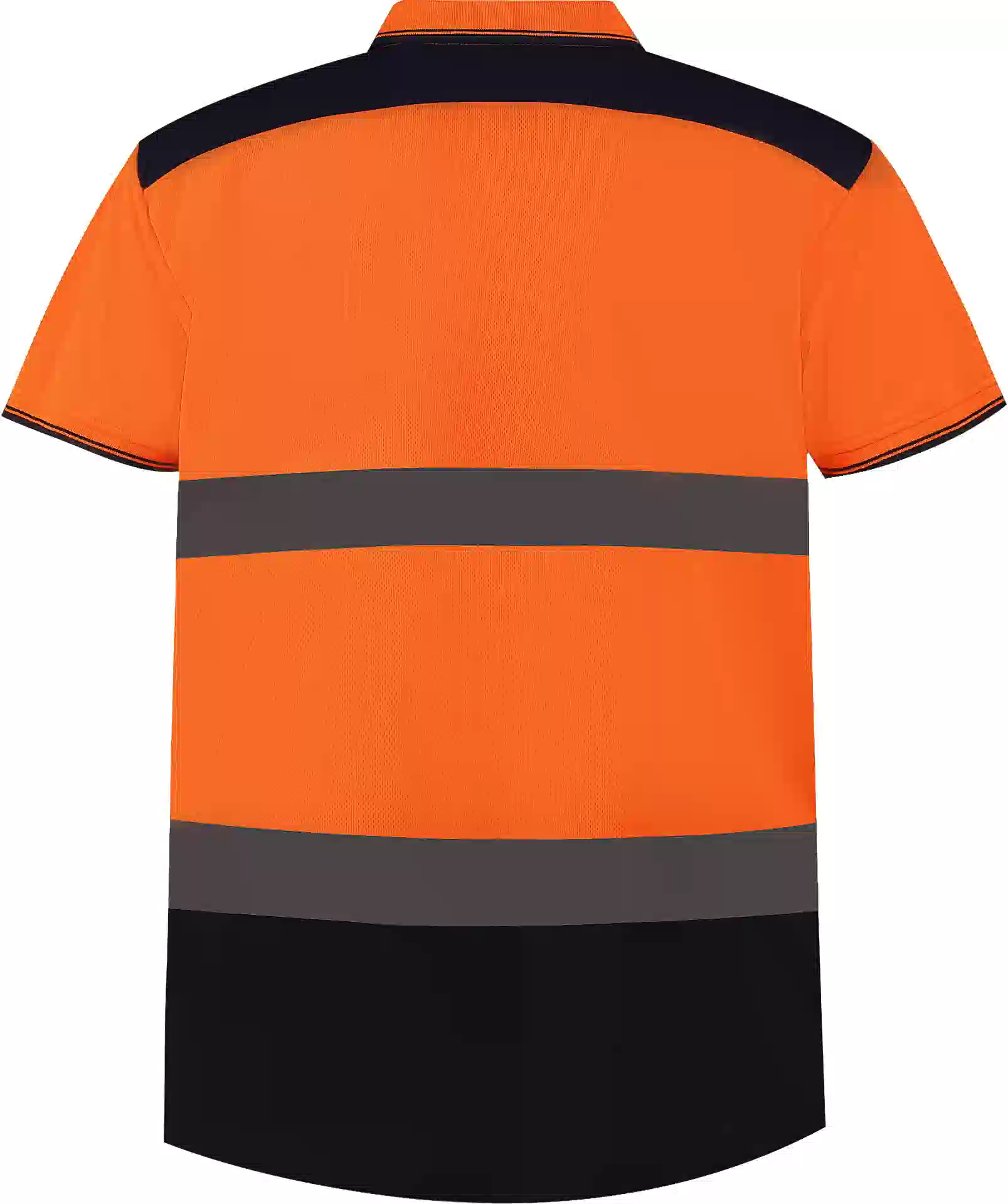 yoko-hvj220-hi-vis-two-tone-polo-hi-vis-orange-navy-back-2 YOKO Hi-Vis Two-Tone Polo