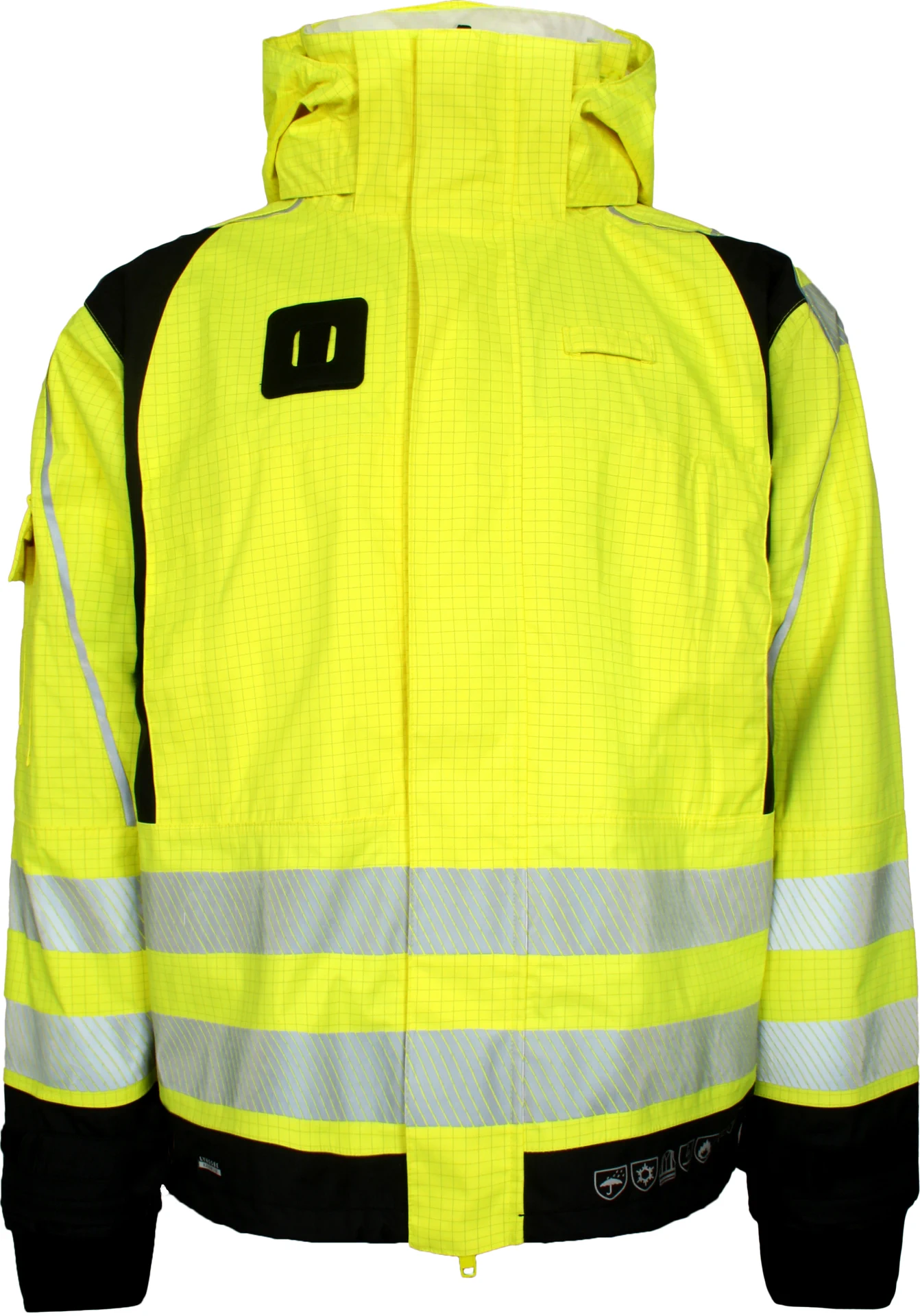 lyngsoe-arc-lr18055-multinorm-hi-vis-jacke-leuchtgelb-schwarz-front-1 Lyngsøe ARC-LR18055 Multinorm Hi-Vis Jacke