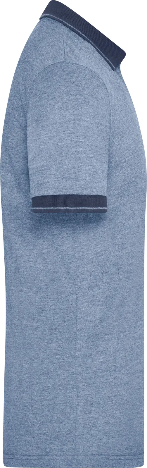 James & Nicholson Mens Jersey Heather Polo