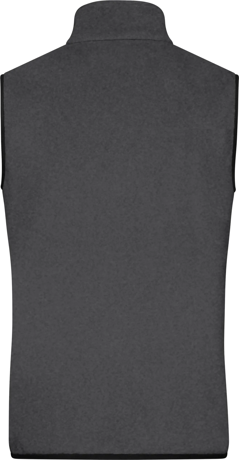 jn1310-mens-fleece-vest-darkmelange-black-back-5 James & Nicholson Men´s Fleece Vest