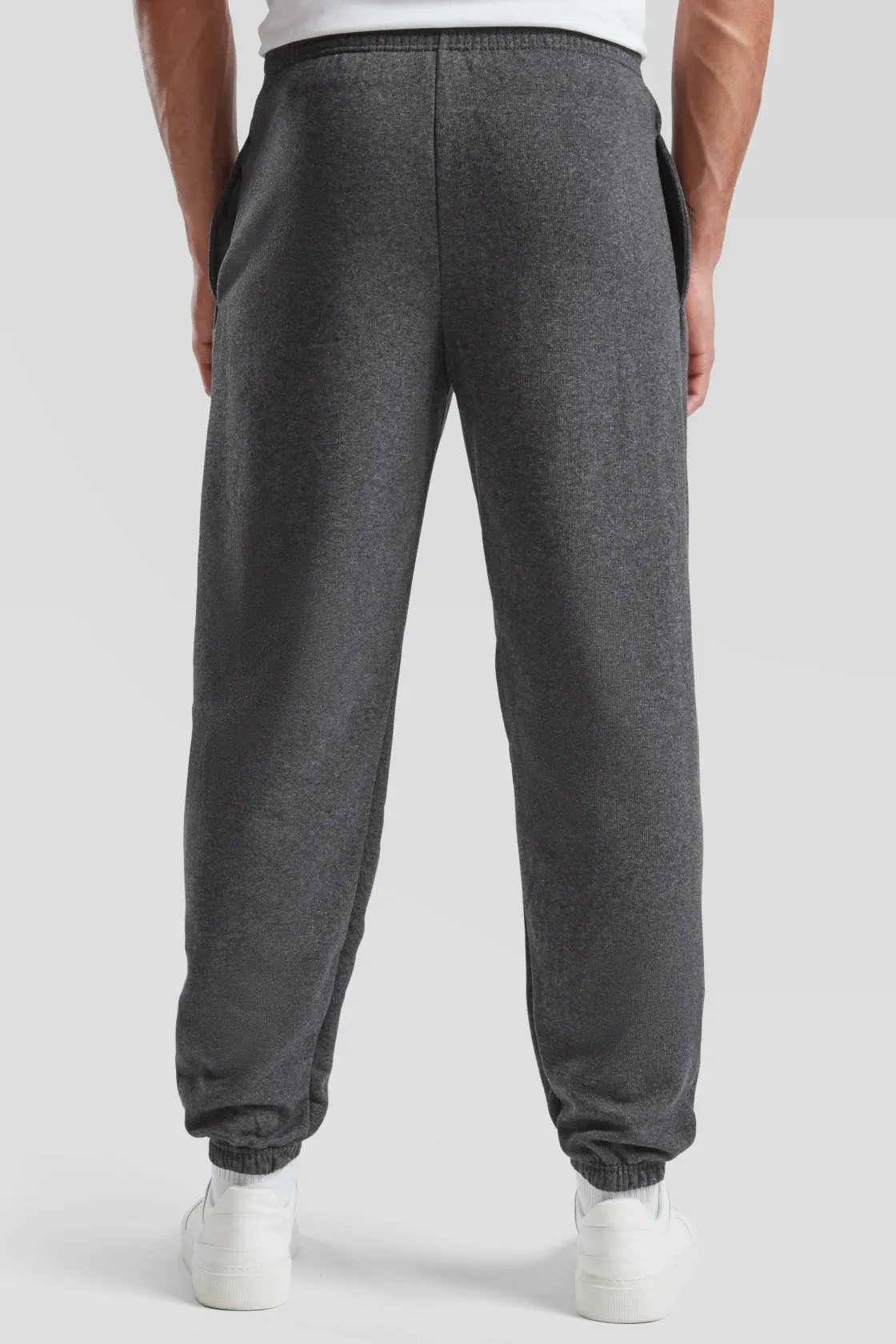 fruit-of-the-loom-64-026-0-classic-elasticated-cuff-jog-pants-darkheathergrey-model-2 F.O.L. Elasticated Cuff Jog Pants