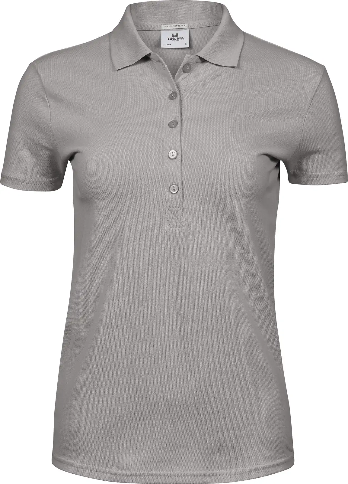 tee-jays-145-womens-luxury-stretch-poloshirt-stone-front-1 Tee Jays Ladies` Luxury Stretch Polo