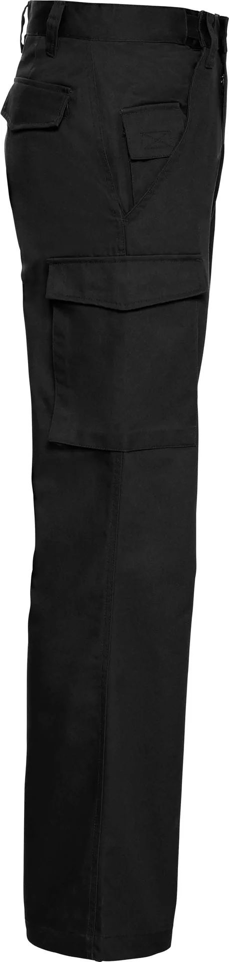 russell-r001m-poly-cotton-twill-trousers-black-side-3 Russell Workwear Polycotton Twill Trousers