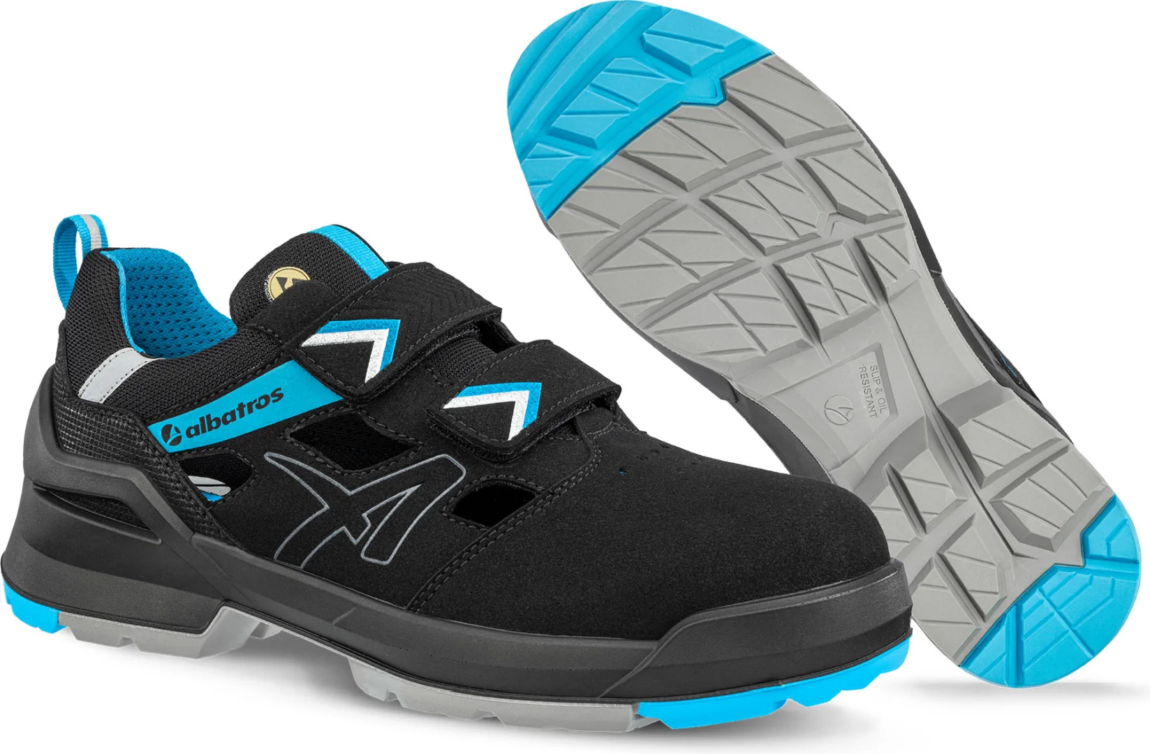 albatros Sicherheitssandale FORGE AIR BLACK/BLUE LOW S1