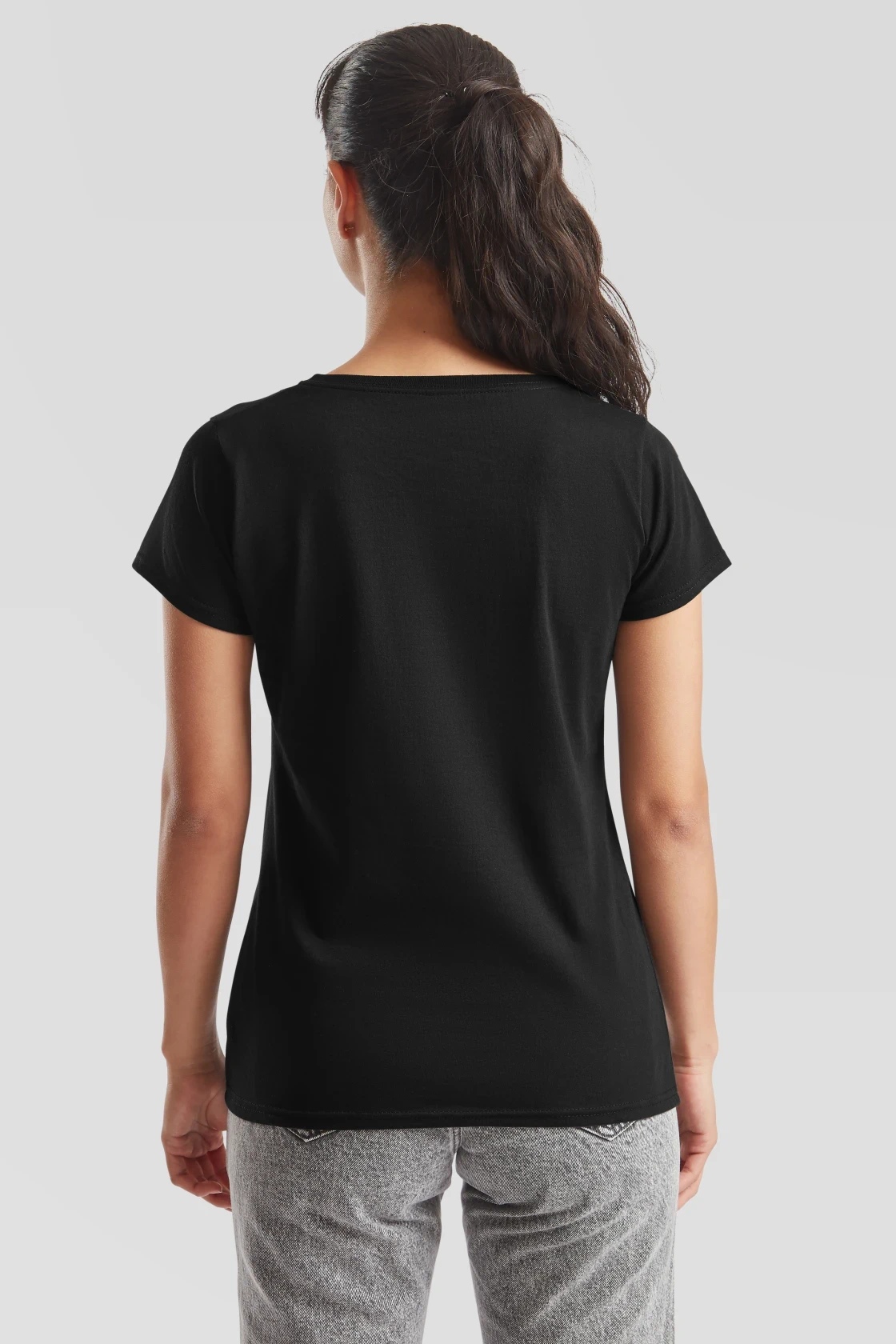 fruit-of-the-loom-61-420-0-ladies-original-t-shirt-black-model-2 F.O.L. Ladies´ Original T