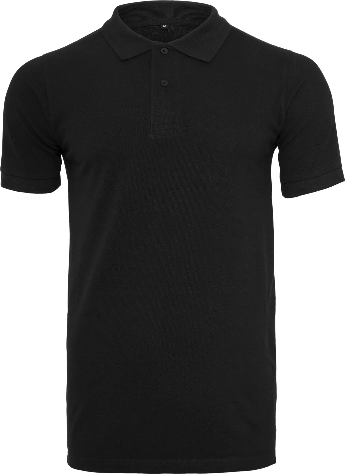 BYB-BY008-polo-pique-shirt-black-front-4 Build Your Brand Polo Piqué Shirt