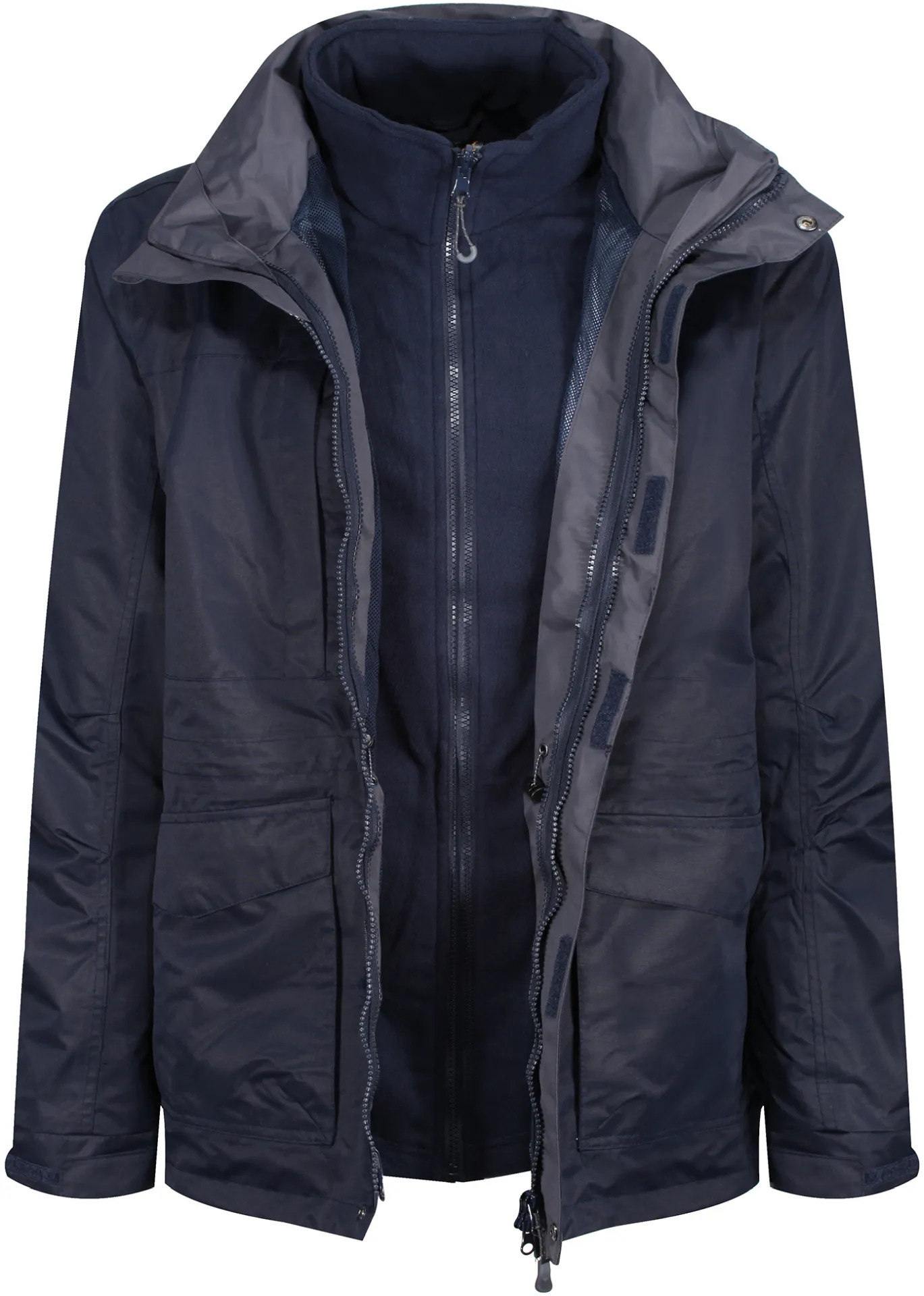 regatta-tra147-benson-lll-breathable-3-in-1-jacket-navy-front-3 Regatta Men´s Benson III Breathable 3 in 1 Jacket