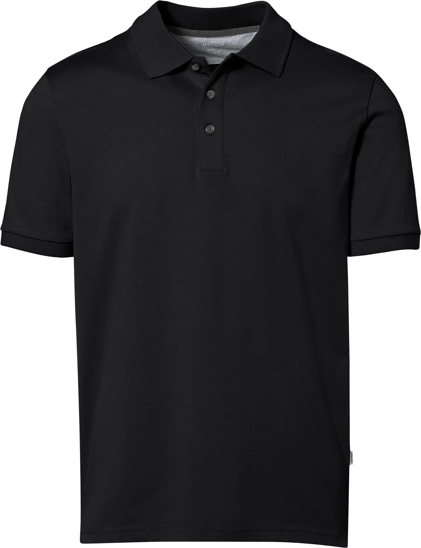 hakro-814-cotton-tec-poloshirt-schwarz-front-1 HAKRO Poloshirt 814 Cotton-Tec
