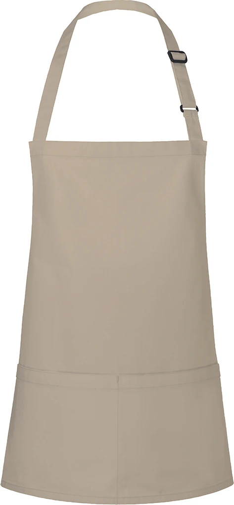KARLOWSKY kurze Latzschürze Basic mit Schnalle und Tasche
