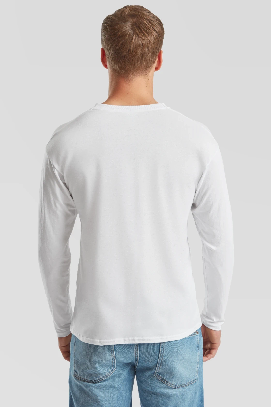fruit-of-the-loom-61-428-0-original-long-sleeve-t-shirt-white-model-2 F.O.L. Original Long Sleeve T